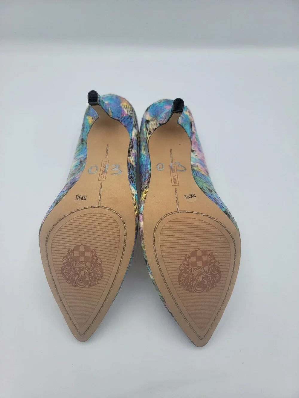 Vince Camuto Multicolor Snake-Print Pointed Toe Pumps